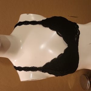 VS Live Love Dream Black lace Camisole (0670)